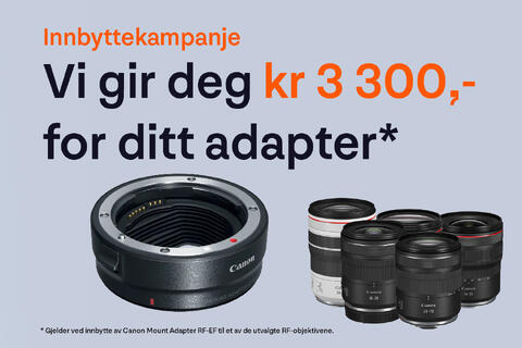 Få 3 300,- for ditt Canon-adapter